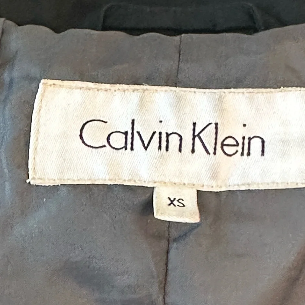 Calvin Klein Black Belted Duck Filled/Waterfowl Feathers Down KneeLength Coat,XS